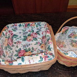 2 Hand Woven Classic Longaberger Baskets